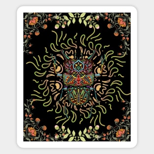 Beetle Mandala - Symetric design Sticker